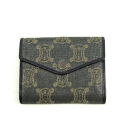 Celine Triomphe Canvas Blue and Grey Fine Strap Wallet