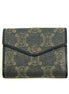 Celine Triomphe Canvas Blue and Grey Fine Strap Wallet