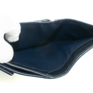 Celine Triomphe Canvas Blue and Grey Fine Strap Wallet