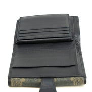 Celine Triomphe Canvas Blue and Grey Fine Strap Wallet