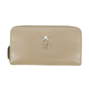 Fendi Grey Leather Zip Around Long Wallet