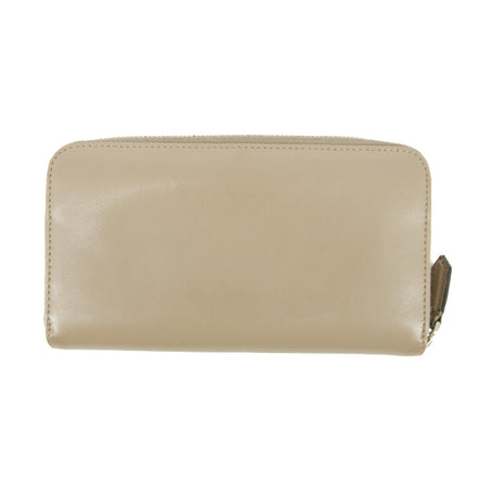 Fendi Grey Leather Zip Around Long Wallet