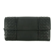 Bottega Veneta Intrecciato Black Bifold Long Wallet