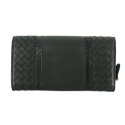 Bottega Veneta Intrecciato Black Bifold Long Wallet