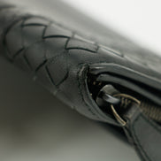 Bottega Veneta Intrecciato Black Bifold Long Wallet