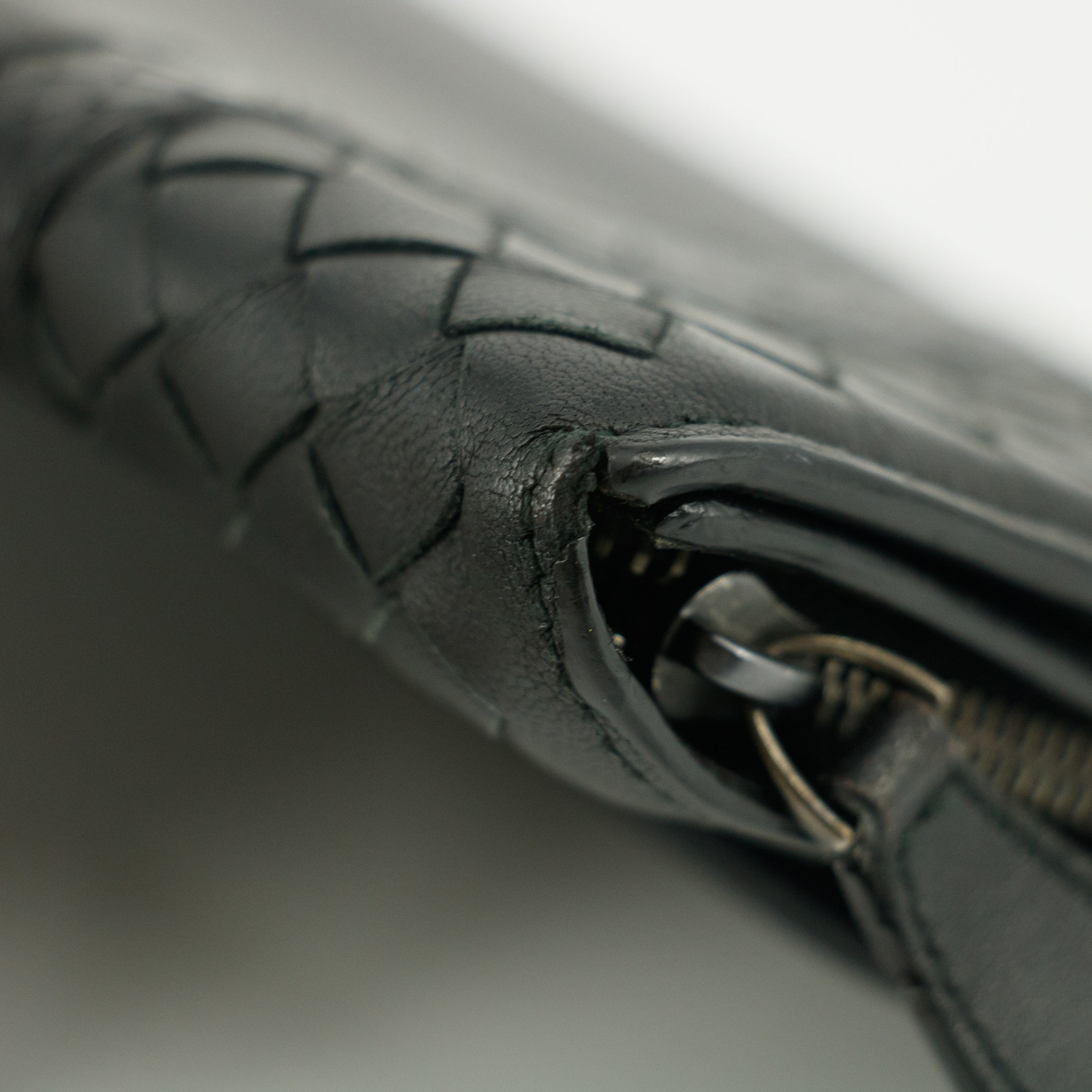 Bottega Veneta Intrecciato Black Bifold Long Wallet