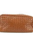 Bottega Veneta Intrrecciato Brown Leather Cosmetic Bag