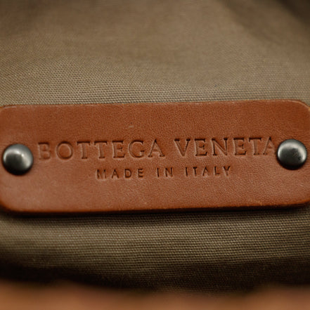 Bottega Veneta Intrrecciato Brown Leather Cosmetic Bag
