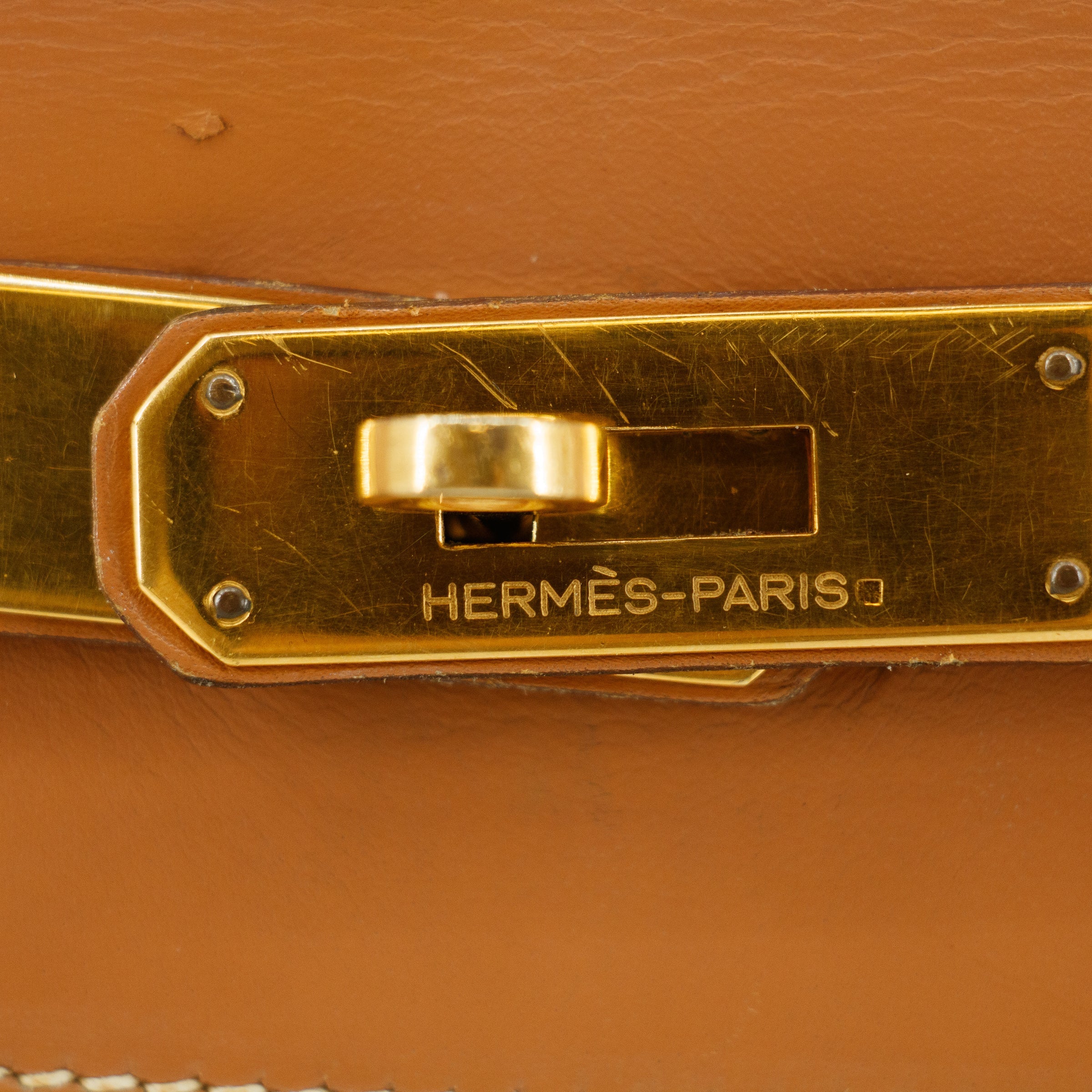 Hermes Kelly 32 Boxcalf Brown Handbag Year 1986