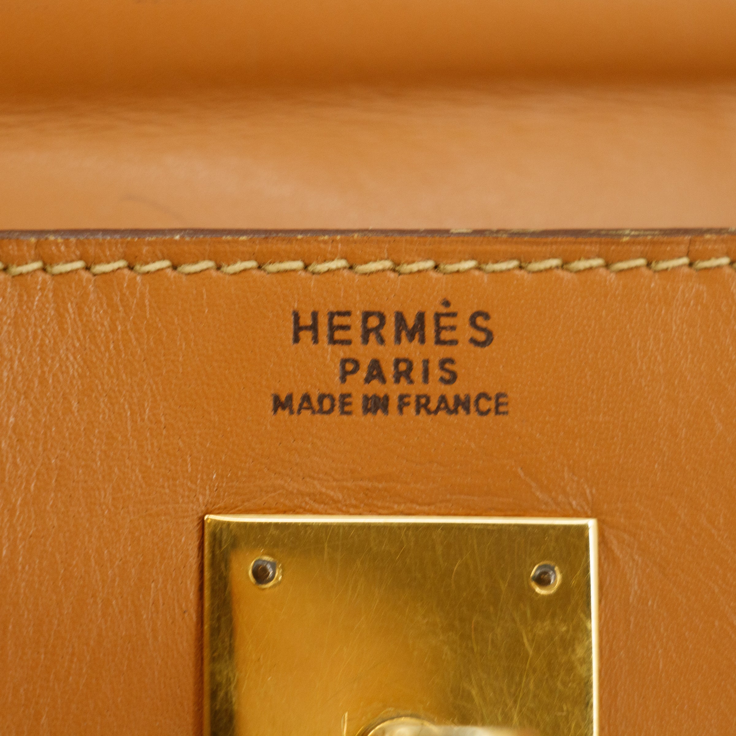 Hermes Kelly 32 Boxcalf Brown Handbag Year 1986