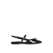 Jimmy Choo 'Belinda Sb Flat' Black Leather Ballet Flats Women