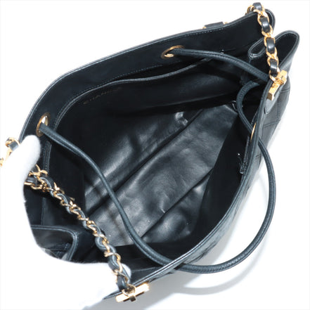 Chanel Lambskin Black Quilted Shoulder Bag