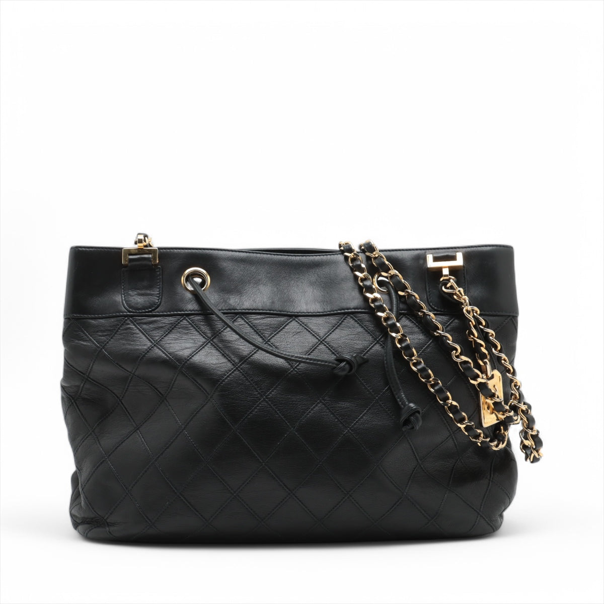 Chanel Lambskin Black Quilted Shoulder Bag