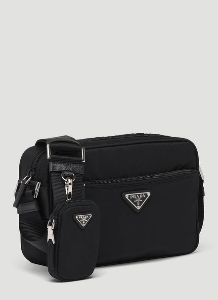 Prada Women Re-Nylon And Saffiano Leather Shoulder Bag