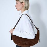 Prada Women Small Suede Shoulder Bag