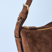 Prada Women Small Suede Shoulder Bag